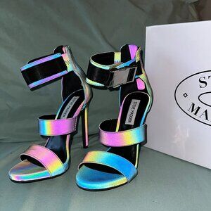 Steve Madden Felice Metallic Reflective Heels Size 6.5